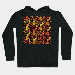 Autumn Floral Pattern Hoodie